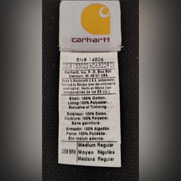 Carhartt Brown Hooded Work Jacket - Picture 10 of 11